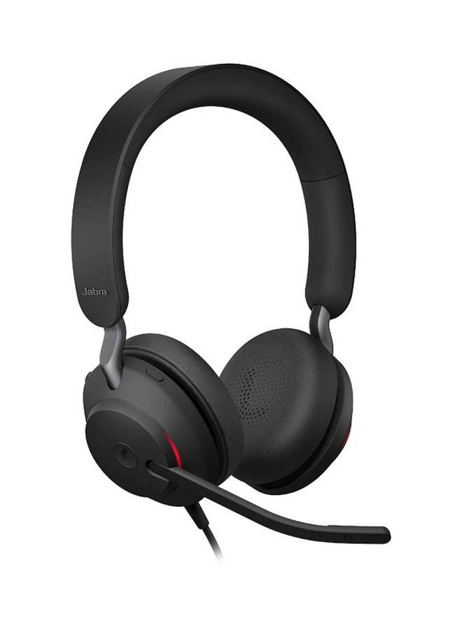 جابرا سماعة إيفولف 2 40 بمنفذ USB-C وبصوت ستيريو UC أسود - Image 1