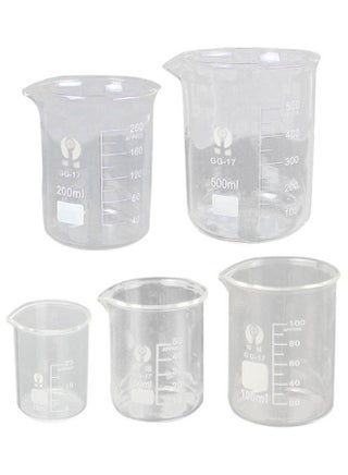 5-Piece Borosilicate Glass Beaker Set Clear - v1623741078/N48219902A_1