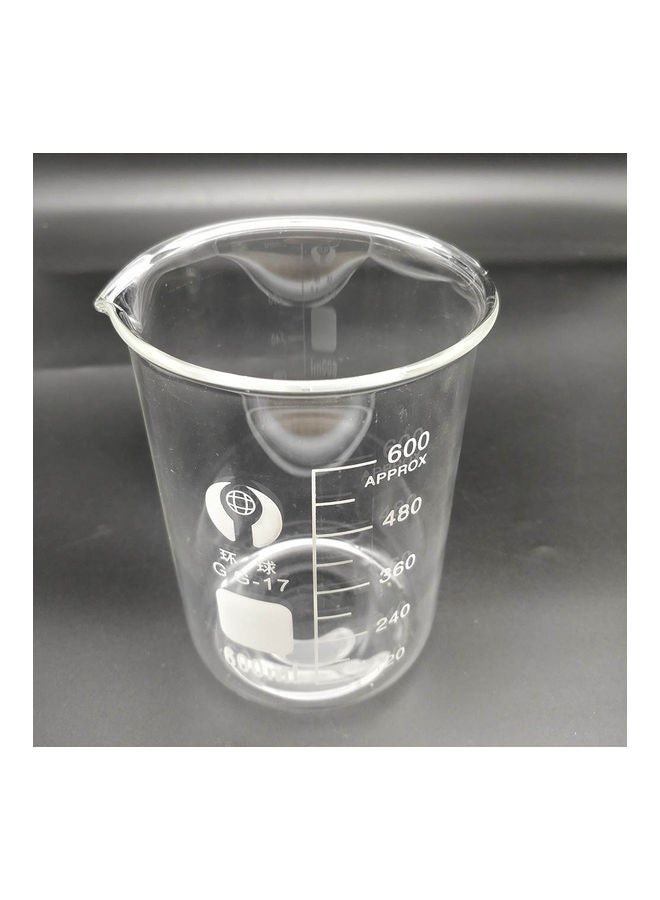 5-Piece Borosilicate Glass Beaker Set Clear