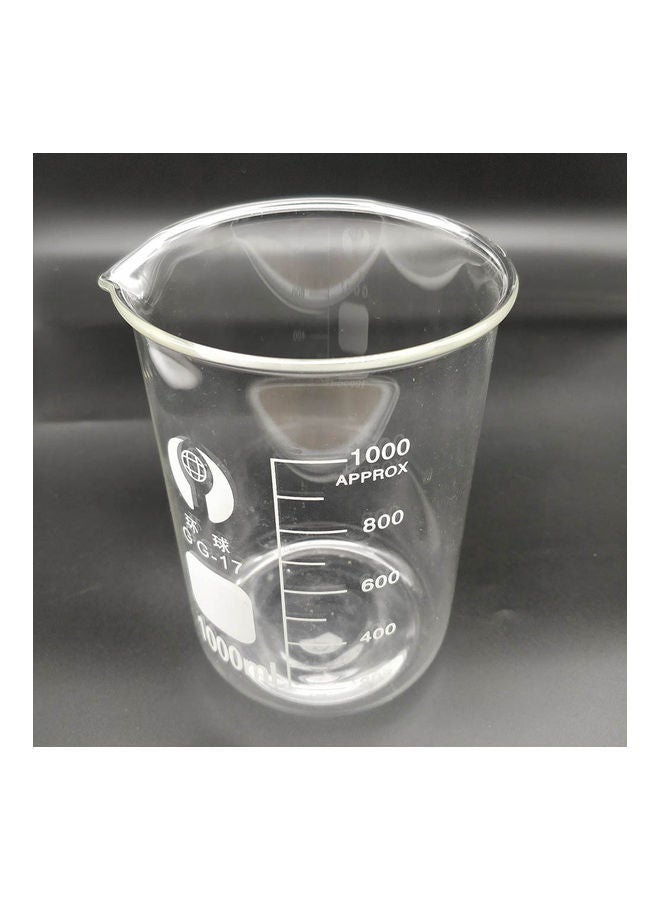 5-Piece Borosilicate Glass Beaker Set Clear