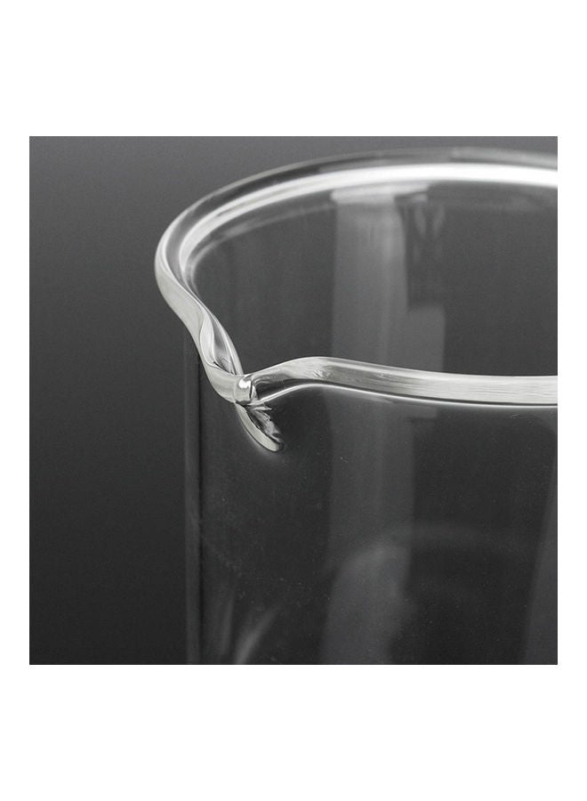5-Piece Borosilicate Glass Beaker Set Clear