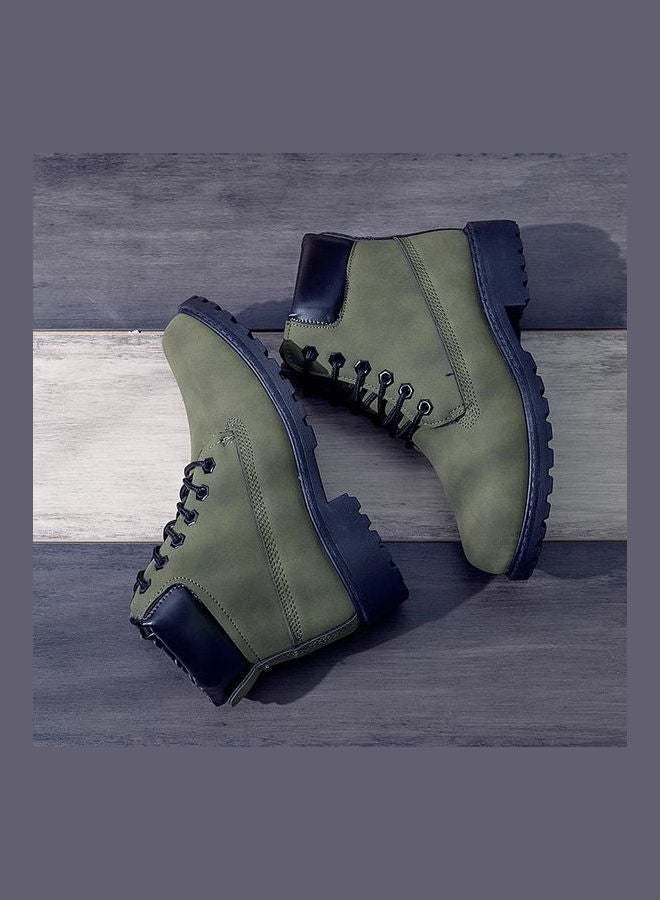 Low Heel Ankle Boot Green  - Image 2
