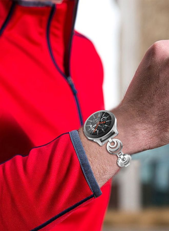 Voberry Replacement Band For Samsung Galaxy Watch 46mm Silver - Image 4