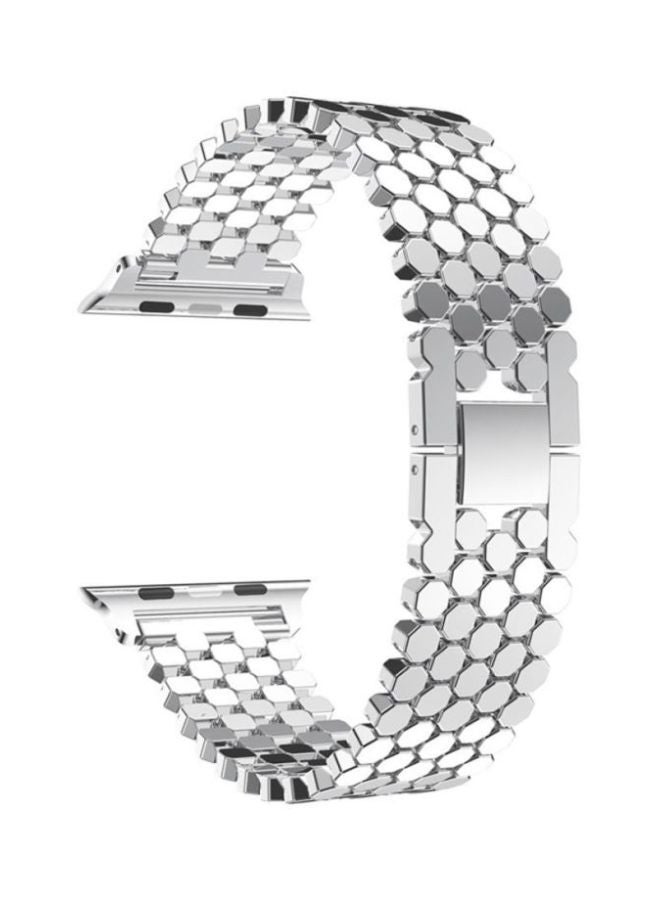 Voberry Replacement Band Loop Strap For Apple Watch Series 4 44mm Silver - Image 1