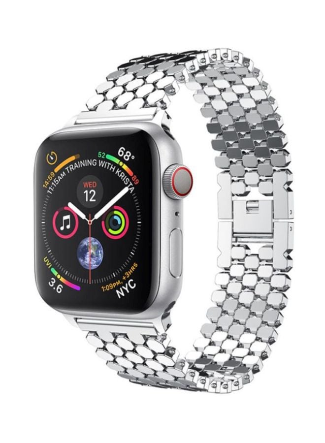Voberry Replacement Band Loop Strap For Apple Watch Series 4 44mm Silver - Image 3