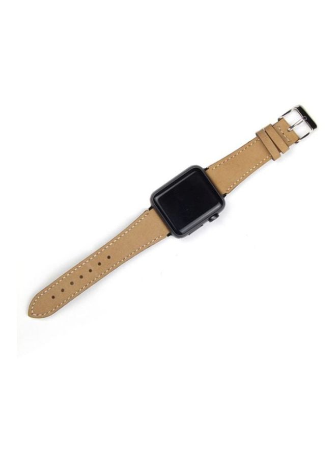 Voberry Replacement Band For Apple Watch Series 3/2/1 Brown - Image 2