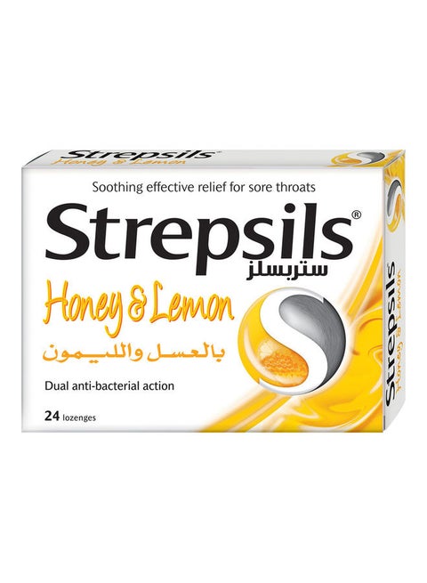 Sore Throat Relief Honey And Lemon Flavour - 24 Lozenges