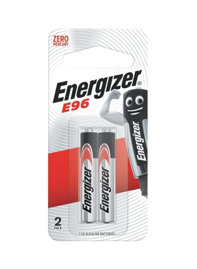 Energizer Alkaline AAAA Batteries Pack of 2 1.5V Silver/Black  - Image 1
