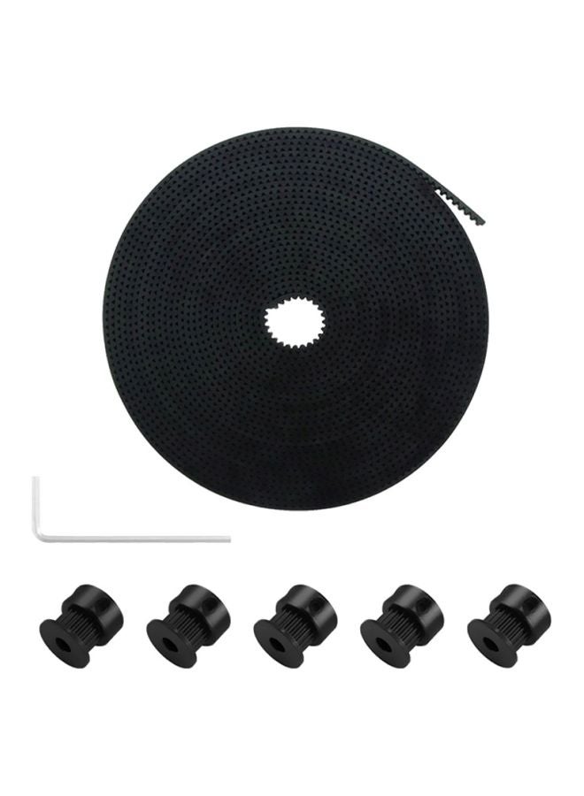 Aibecy - GT2 Timing Belt With Teeth Pulley Wheel For 3D Printer Black - Image 1