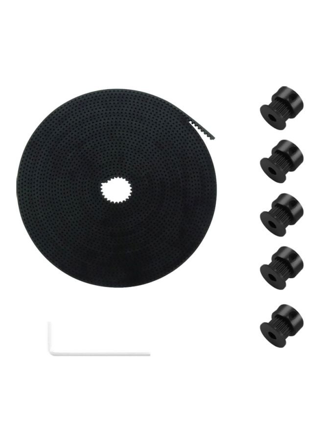 Aibecy - GT2 Timing Belt With Teeth Pulley Wheel For 3D Printer Black - Image 1
