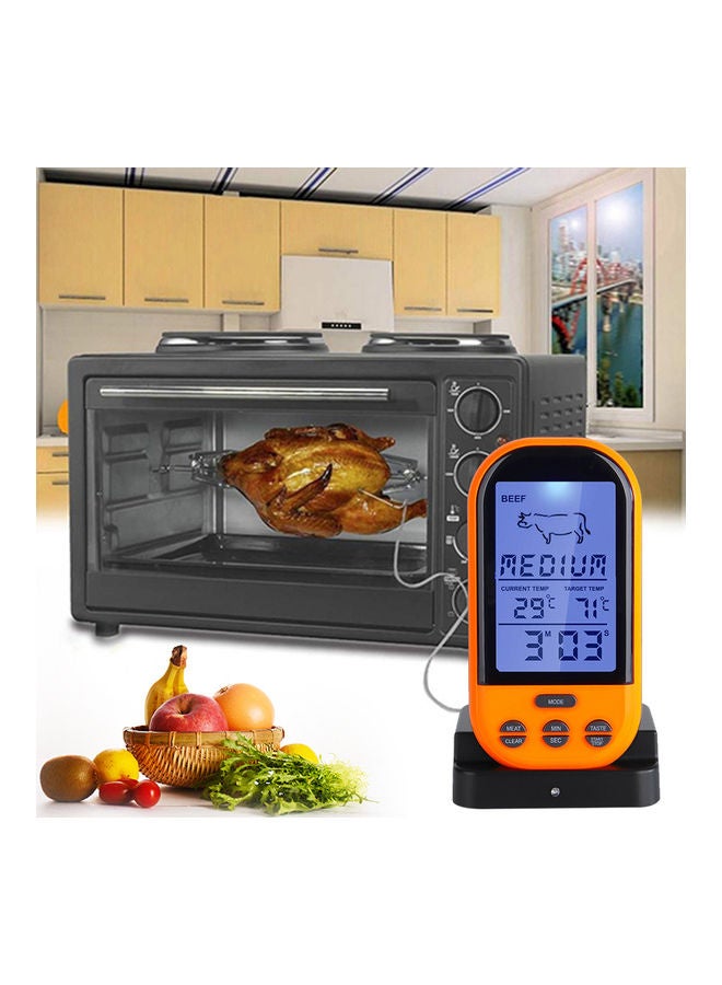 ترمومتر رقمي للطعام برتقالي/أسود/فضي - Image 5