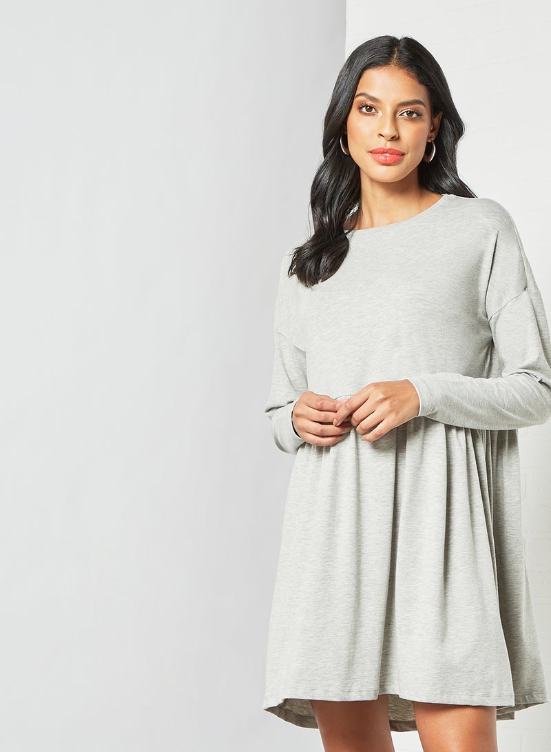 NOISY MAY - Gather Detailed Dress Grey - Image 1