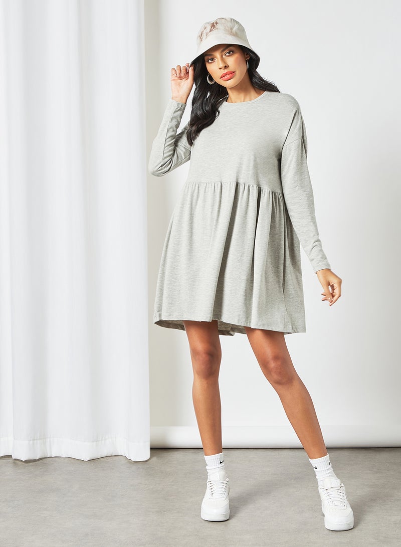 NOISY MAY - Gather Detailed Dress Grey - Image 1
