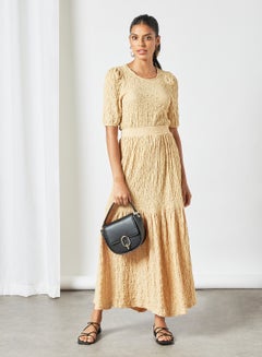 PIECES Puff Sleeve Blouse Almond Buff  - Image 3