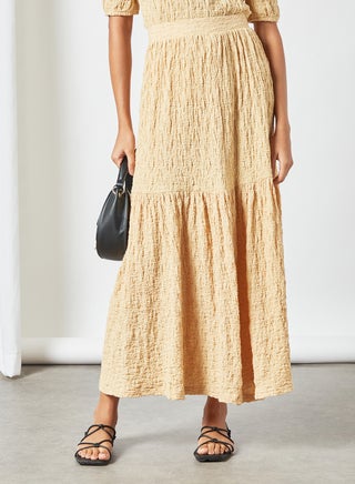 Pleated Midi Skirt Brown - v1623748762/N43716357V_1