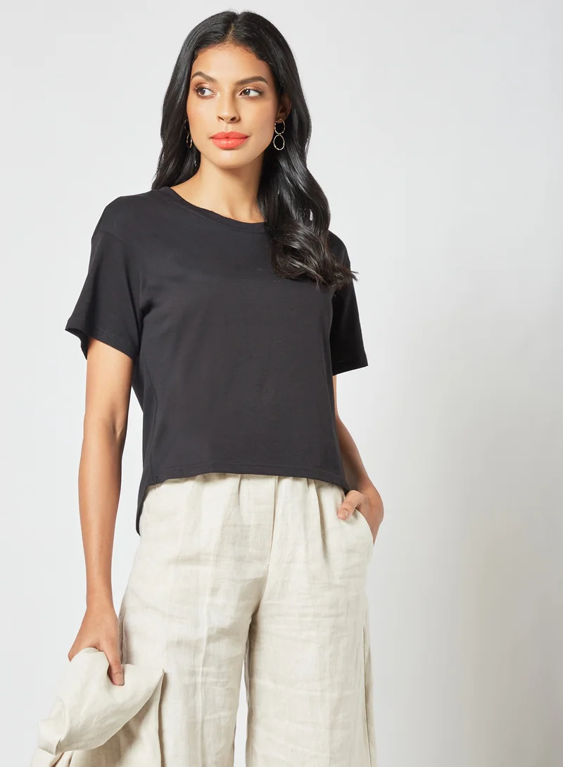 PIECES Basic Short Sleeve T-Shirt Black