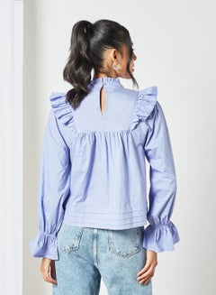 Ruffle Detailed Top Blue - v1623748773/N44921217V_2