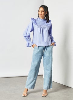 Ruffle Detailed Top Blue - v1623748773/N44921217V_3