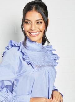 Ruffle Detailed Top Blue - v1623748773/N44921217V_4