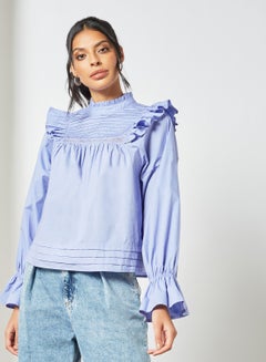 Ruffle Detailed Top Blue - v1623748774/N44921217V_1