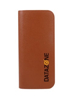 Datazone 13000.0 mAh Portable Lightweight Power Bank Dual USB Port Brown  - Image 1