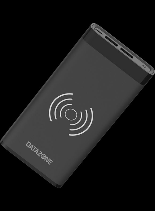 Datazone 8000.0 mAh Portable Lightweight Dual USB Port Power Bank Black  - Image 2