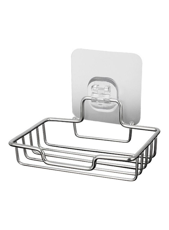 Stainless Steel Bathroom Wall Mounted Storage Soap Box Silver
