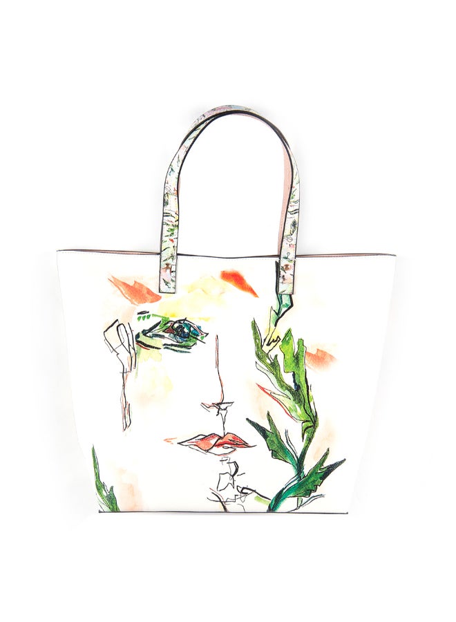 Biggdesign - Faces Printed Tote Multicolour - Image 1