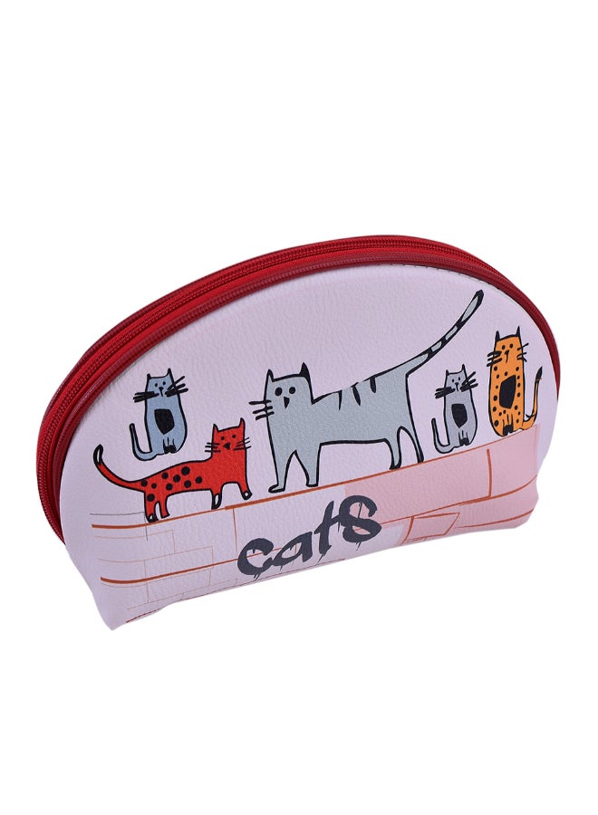 بيج ديزاين حقيبة للمستحضرات التجميلية بطبعة قطط متعدد الألوان - Image 2