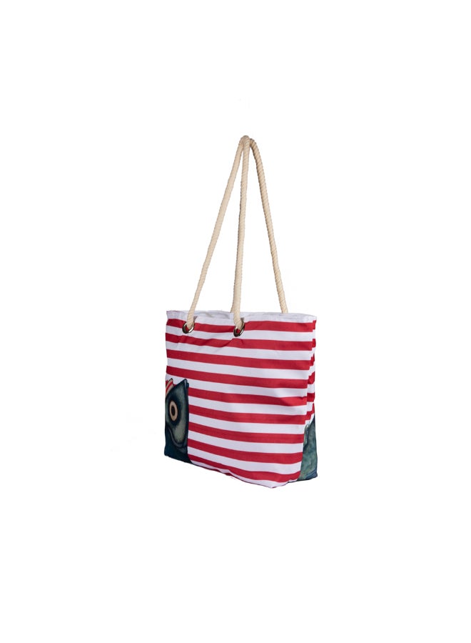 بيج ديزاين حقيبة يد كاجوال عصرية أحمر/أبيض - Image 2