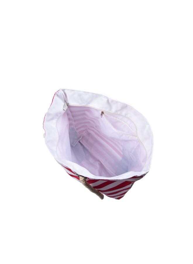 بيج ديزاين حقيبة يد كاجوال عصرية أحمر/أبيض - Image 4