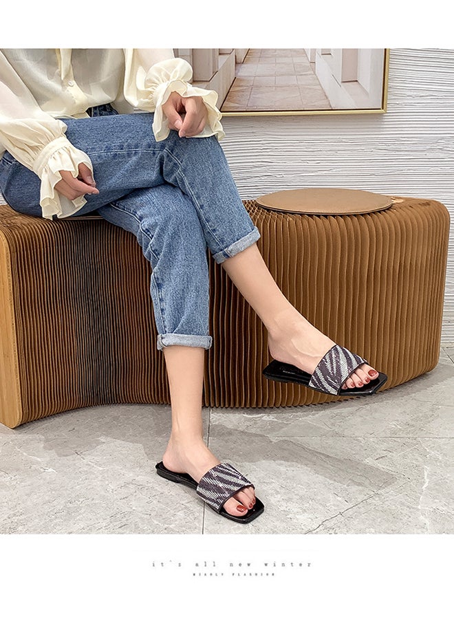 Simple Design Comfortable Flats Black  - Image 3