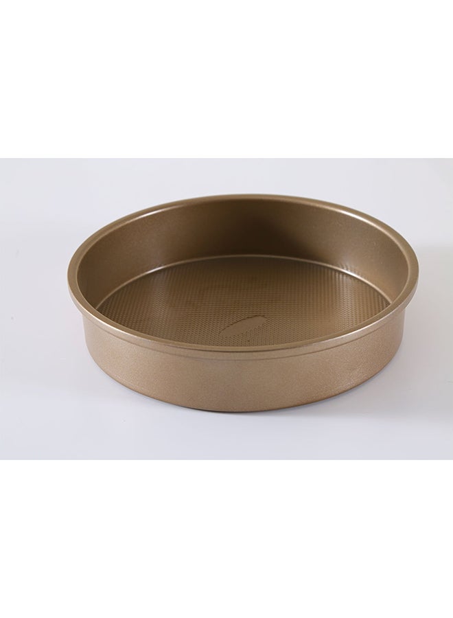 بان هوم  صينية بلانش مستديرة نحاسية لخبز الكيك بني 25x25x5سم - Image 2