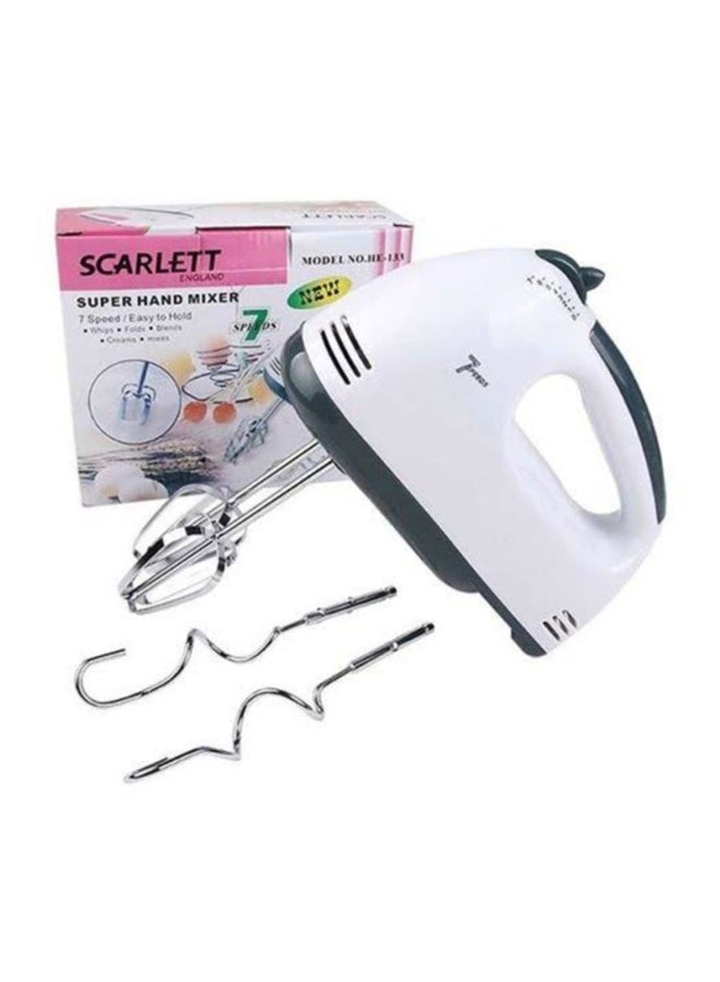 Portable Handmixer 180W 180.0 W HE-133 White/Grey