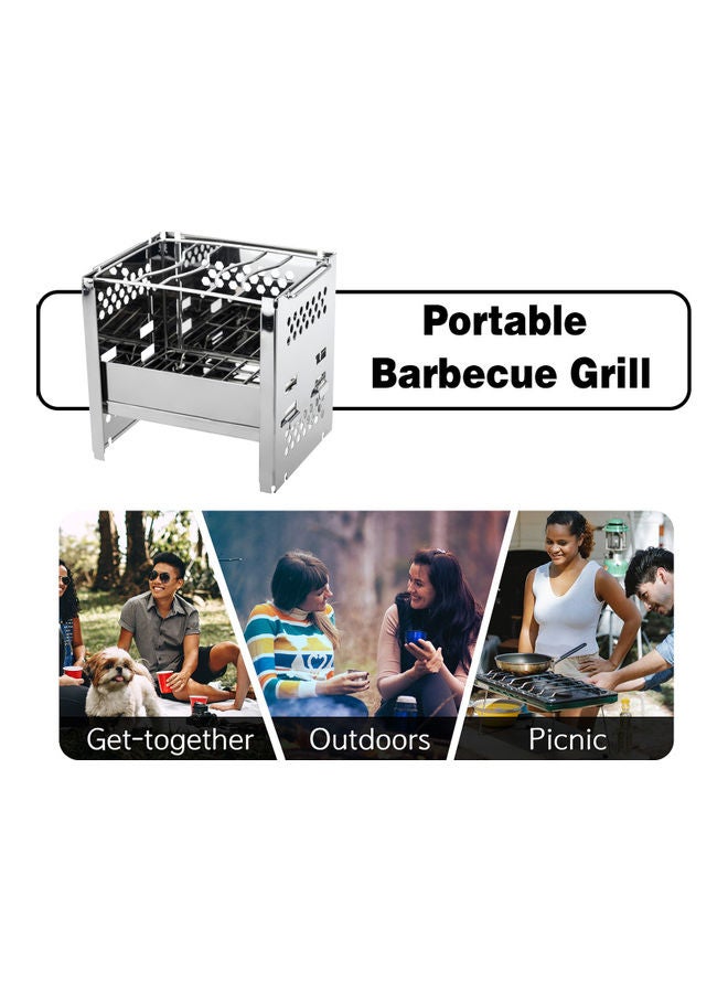 Portable Barbecue Grill Silver  - Image 2