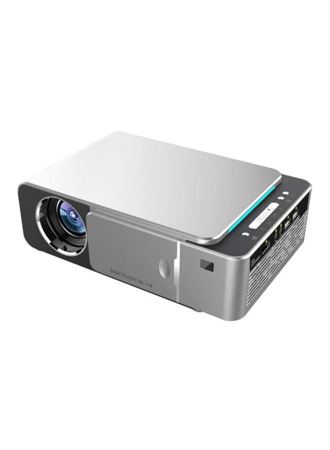 يونيك جهاز بروجيكتور صغير يونيك T6 للمسرح المنزلي بإضاءة LED بدقة كاملة الوضوح 1280*720 وسطوع 3500 لومن T6 أسود/ فضي - Image 1