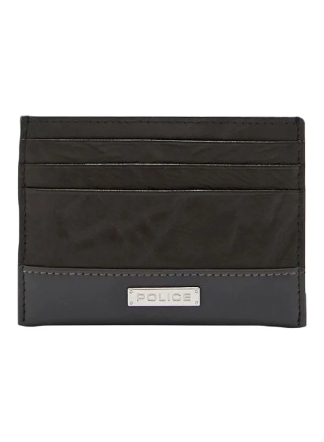 POLICE Tolerance Black Leather Card Case Black