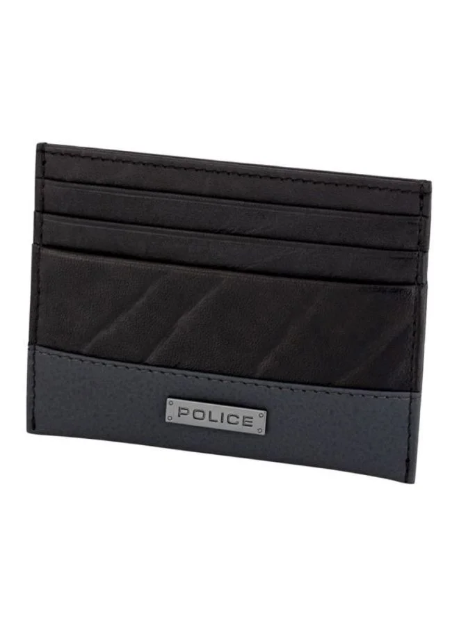 POLICE Tolerance Black Leather Card Case Black