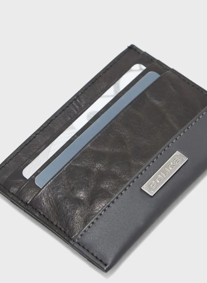 POLICE Tolerance Black Leather Card Case Black