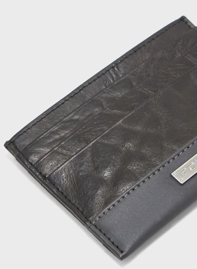 POLICE Tolerance Black Leather Card Case Black