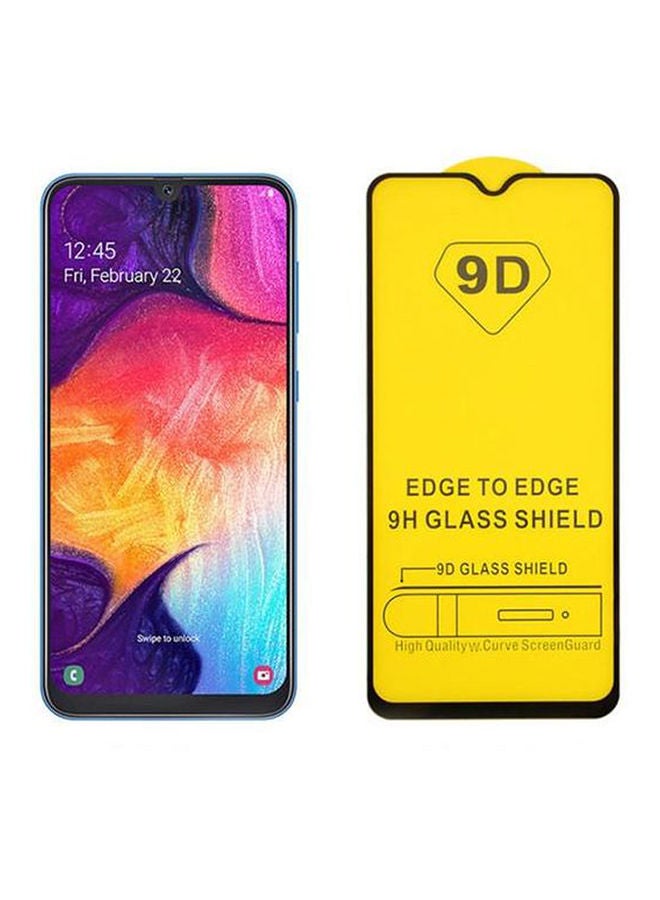 9H 9D Glass Screen Protector Full Glue For Samsung Galaxy A30S Black-Clear - Image 1