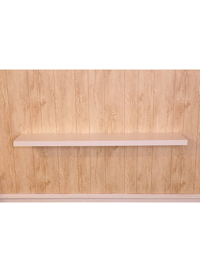 Pan Home - Floating Wall Shelf |White|Wall Mounted, Easy Assembly |120 x 23.5 x 3.8 White 120 x 23.5 x 3.8cm - Image 1