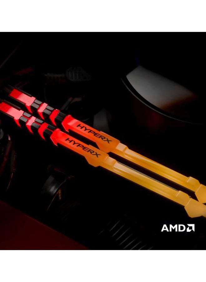 HYPERX - 2-Piece Fury DDR4 RAM Black/Blue/Gold - Image 1