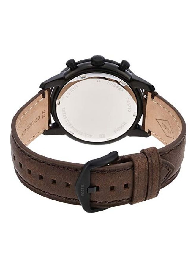 FOSSIL Men's Analog Wrist Watch with Leather Strap  - Image 2