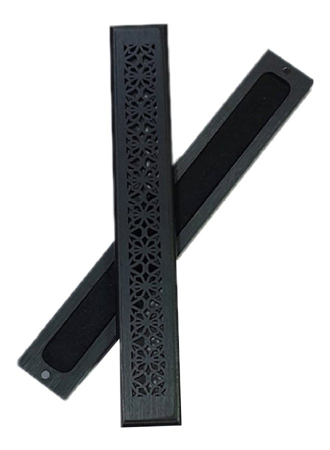 Al Zaabiah Wooden Incense Stick Burner Black 23.5x3.5x2.2cm - Image 1