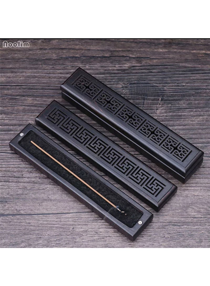 Al Zaabiah Wooden Incense Stick Burner Black 23.5x3.5x2.2cm - Image 4