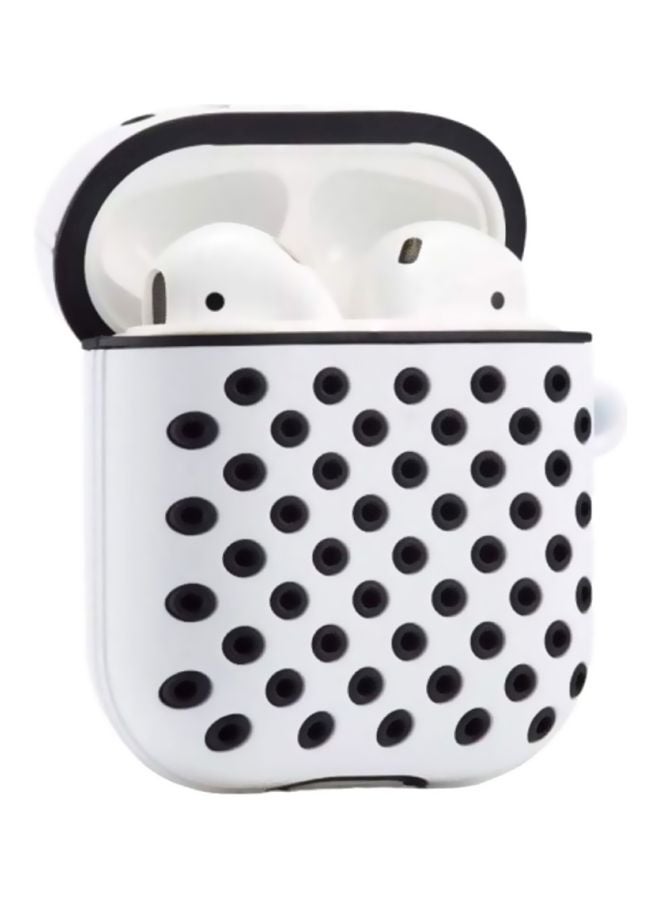 MARGOUN Protective Case Cover With Carabiner For Apple AirPods White/Black - Image 2