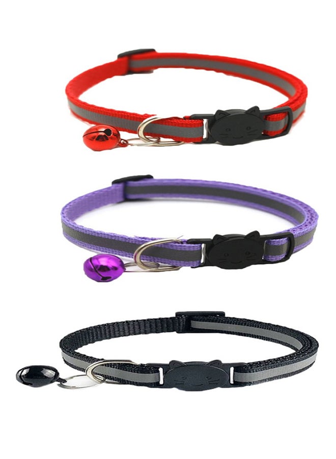 مجموعة أطواق للكلاب من النايلون قابلة للتعديل مكونة من 3 قطع متعدد الألوان 32سم - Image 1