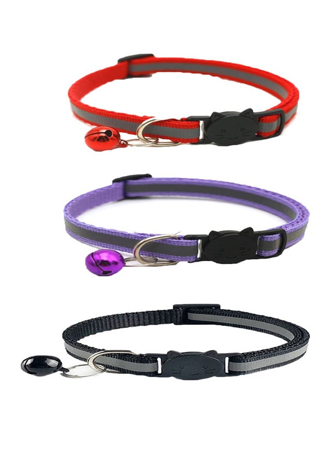 مجموعة أطواق للكلاب من النايلون قابلة للتعديل مكونة من 3 قطع متعدد الألوان 32سم - Image 2