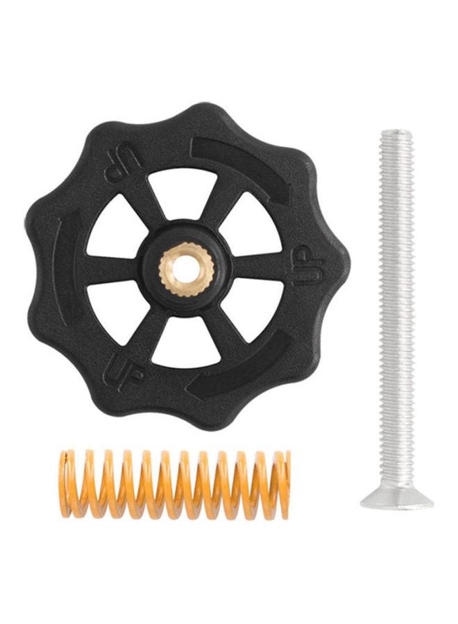 أيبيسي صواميل ضبط المستوى محسنة ويمكن لفها يدوياً بقطر 40 مم من 12 قطعة ونوابض مصبوبة بالضغط الحراري مع براغي M4 مقاس 30 مم لطابعة كرياليتي إندر-3 ثلاثية الأبعاد أسود/ذهبي - Image 5